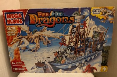 Mega Bloks Fire Ice Dragons Vorgan Ice Fang 9879 RARE 2004 NEW SEALED 