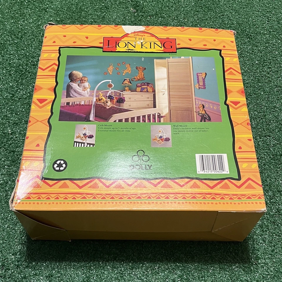 Cuna Musical Móvil Bebé Peluche Decoración Habitación Disney El Rey León Años 90 De Colección Foto 3 de 4