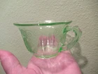 Green Depression Glass Lorain Lorraine Basket Indiana Coffee Cup I HAVE 2 TOTAL