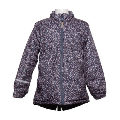 Minymo, Winterjacke, Mädchen, Größe: 128, Blau/Pink, Polyester, Blumen #a5m