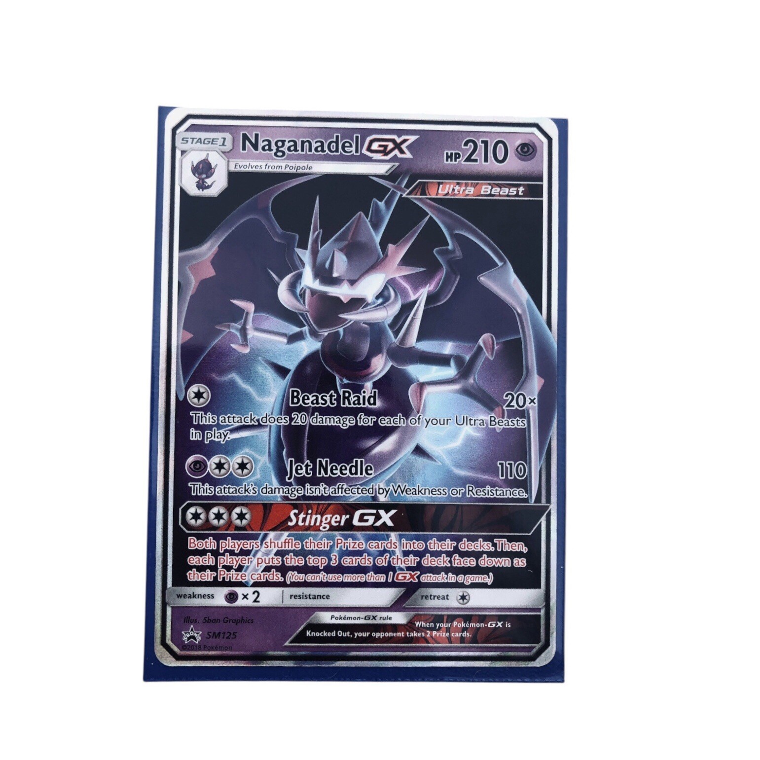 Naganadel GX SM125 SM Black Star Promos Promo Full Art Holo 210HP English