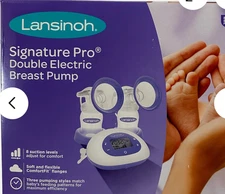 New Lansinoh Signature Pro Double Electric Breast Pump - White/Purple