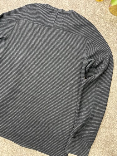 All Saint Long Sleeve Top Men’s Large Grey Waffle Crew Designer Cotton - Picture 8 of 12