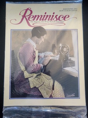 Reminisce Magazine March/April 2002 - Woman Sewing on Cover - SEALED B11