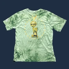 MILWAUKEE BUCKS NBA Finals Championship AOP Performance Shirt Sz L NWT FISLL
