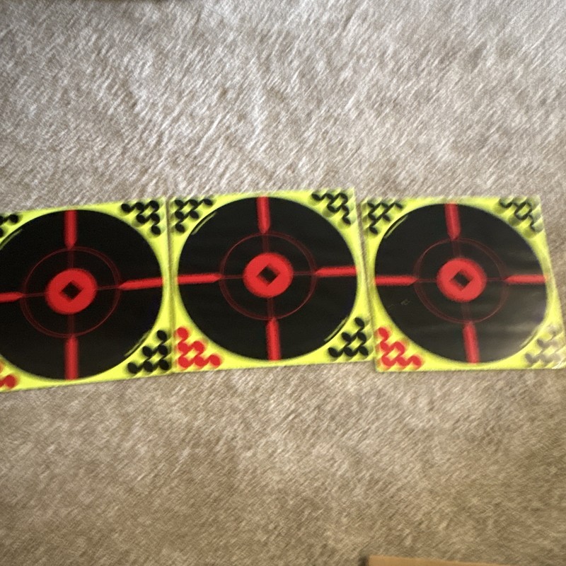 Birchwood Casey Shoot-N-C 12x12 Reactive Bullseye Targets 3pk + 72 Pasters