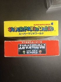 Super Mario World + Super Mario Cart Nintendo Super Famicom SFC Tested Working