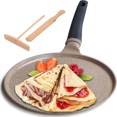 Crepe Pan Nonstick 11 Inch with Spreader Spatula, No Stick Pancake Pan for Cooki