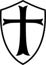 Templar Shield Vinyl Sticker Decal Freemason Knights Crusade Choose Size & Color