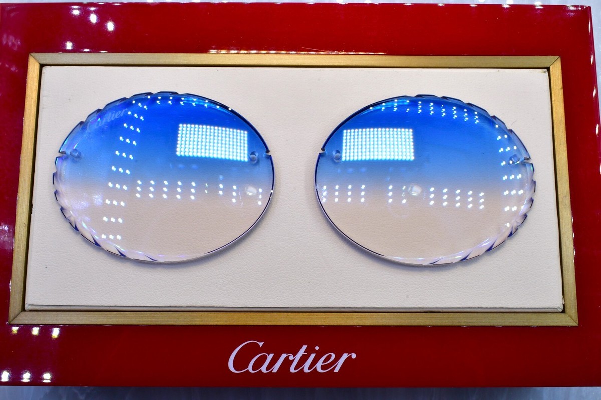 Cartier big c diamond cut lenses wood horn trivex Sunglasses