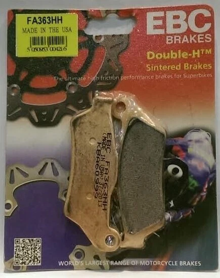 Pastillas de freno de disco traseras sinterizadas EBC (1 juego) para BMW R1200S (2006 a 2008) Foto 2 de 4