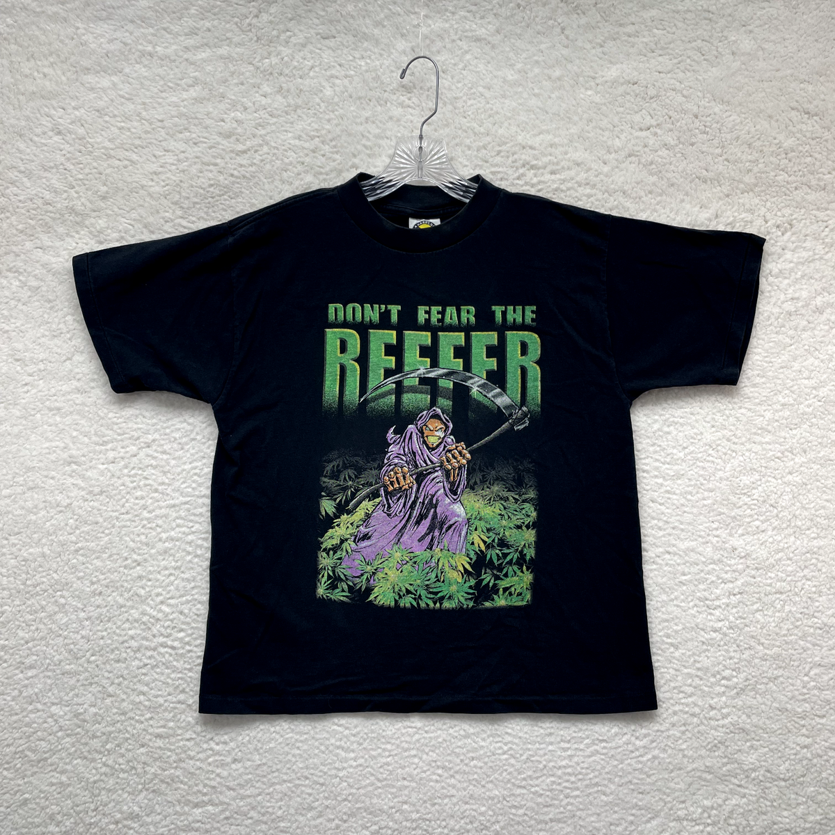 90s USA製 BALZOUT モーション ロゴ モザイク Tシャツ エロT 90s Vintage T-Shirt Large Balzout Reefer Black Graphic Skate