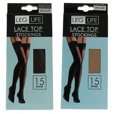 Ladies Leg Life, Lace Top 15 Denier Stockings