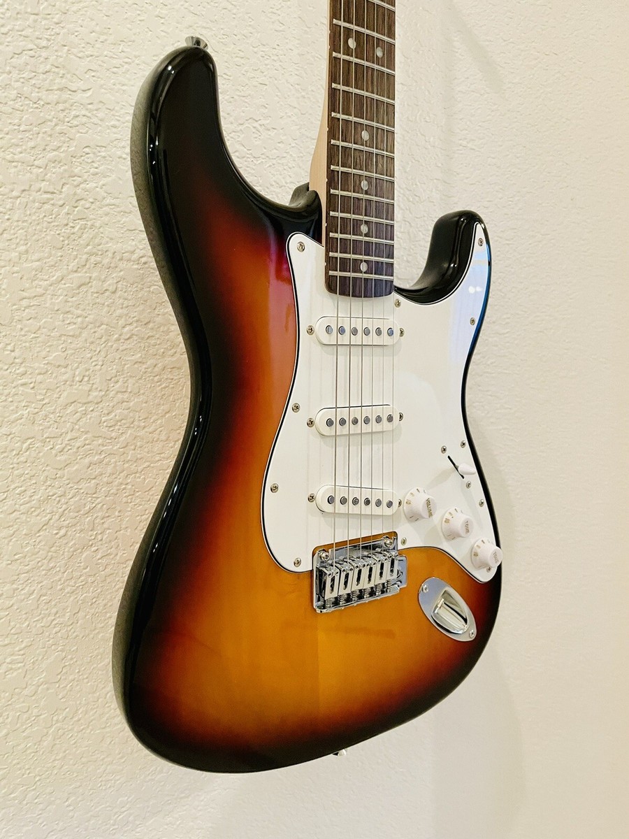 2022 Squier By Fender Stratocaster 3 Color Burst Fresh Setup New