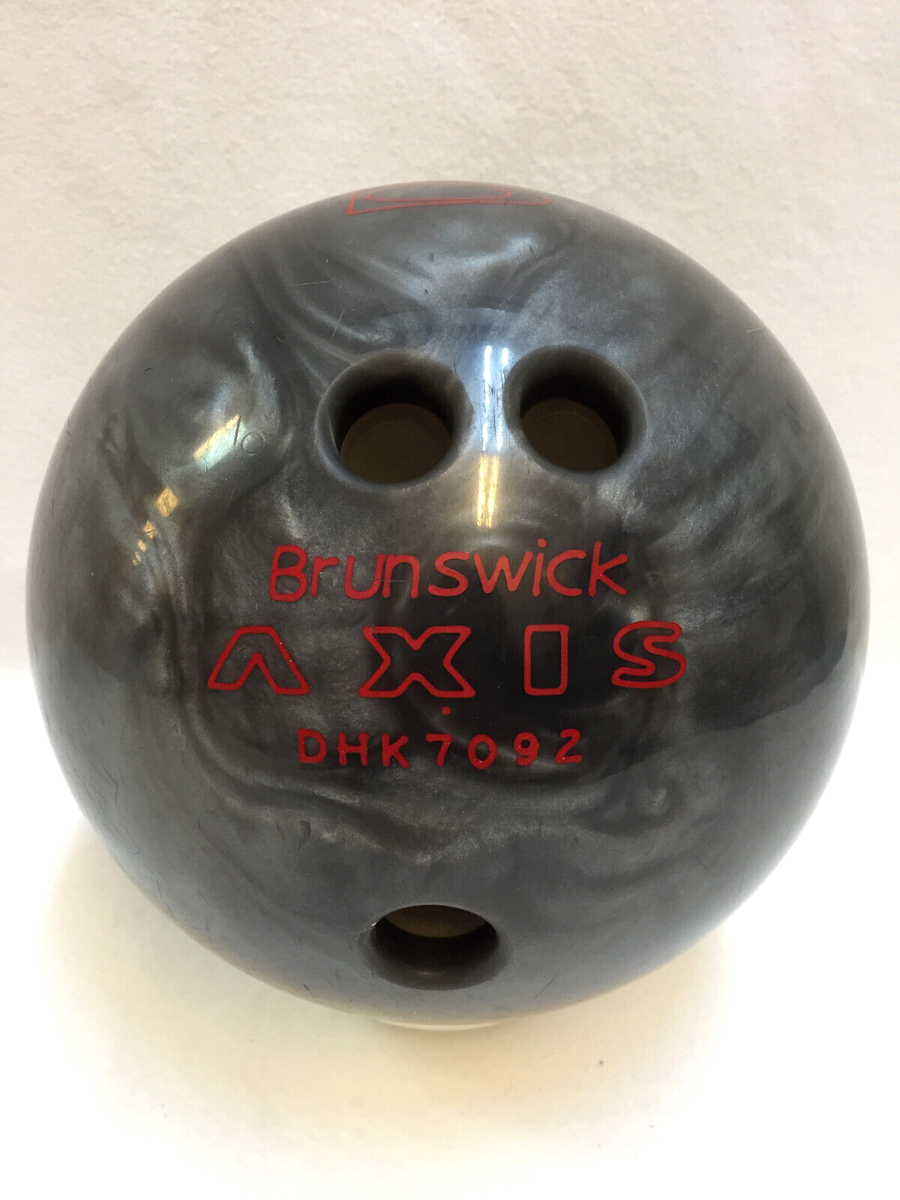 Vintage 14 lb 2 oz Brunswick AXIS Gray Swirl Bowling Ball w