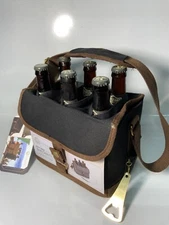 PICNIC TIME Insulated Canvas Beer/6-Pack Cooler Carrier
