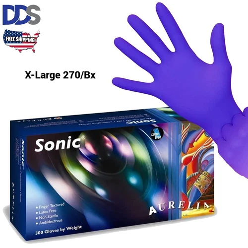 Aurelia Sonic Nitrile Exam Gloves: X-Large 270/Bx