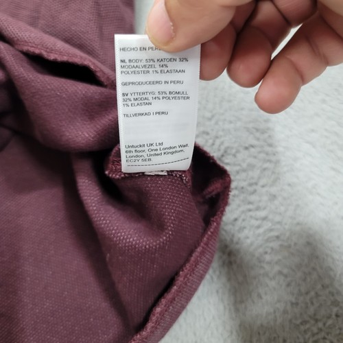 Untuckit Shirt Mens Large Jam Purple Schrock Henley Long Sleeve Cotton Modal - Picture 8 of 10