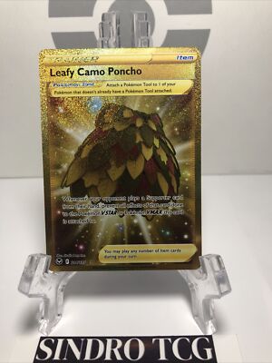 leafy camo poncho gold pokemon card Secret Rare - 214/195 Placeholder Image Provided Pokémon TCG Leafy Camo Poncho
