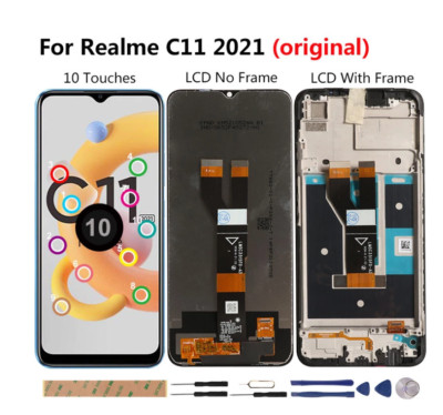 LCD Display Touch Screen Digitizer Replacement Frame For Realme C11 2021 RMX3231