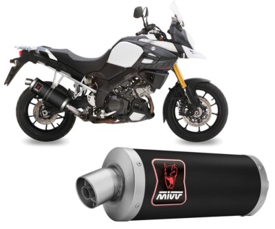 Exhaust Muffler Mivv DAKAR Black Inox SUZUKI V-STROM 1000 / XT 2014 > 2020