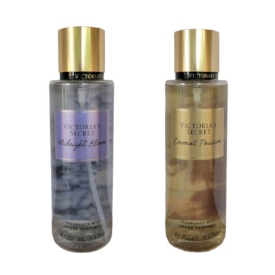 2 Victoria's Secret Coconut Passion Women Fragrance MIST 8.4 OZ + Midnight Bloom