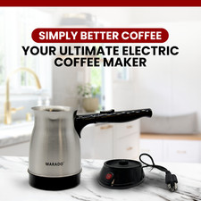 Arabic/Turkish Portable Electric Coffee pot — Stainless Steel — 5 cups