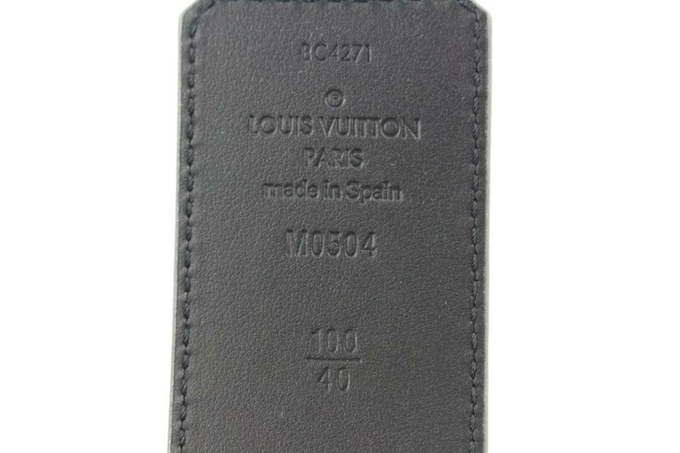 Louis Vuitton Glitter Silver Damier LV Pyramide 40mm Belt 37LV128S image 3