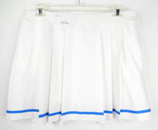 Lady Hagen Women's 16" Pleated White  Blue Golf Tennis Skort Size XL -NEW