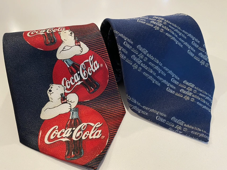 Corbatas de Coca Cola. Oso polar Coca Cola coleccionable. Azul. Excelente estado. Foto 2 de 4