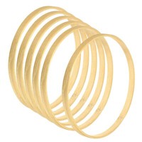 "6 Stk. Holz Bambus Hoop Kranz 5.9\" FüR Hochzeitskranz HäNgende Bastelarbeiten"