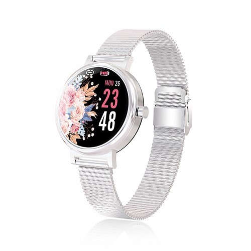 Smartwatch donna LW06 impermeabile ip68 bluetooth notifiche android e ios  silver | eBay
