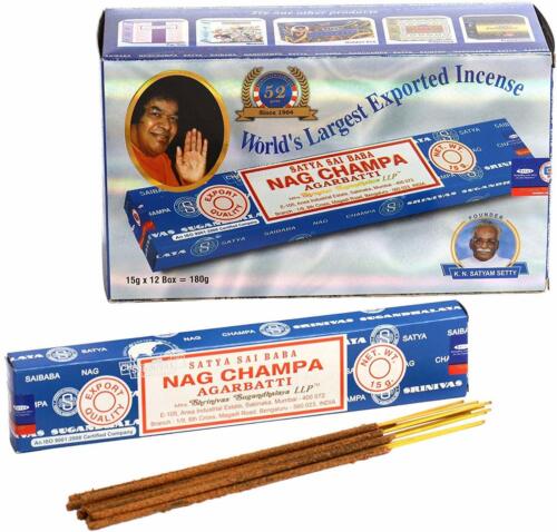 Original Nag Champa Incense Sticks Fragrance Hand Rolled Room Aroma 3/12 Pack UK - Picture 1 of 7