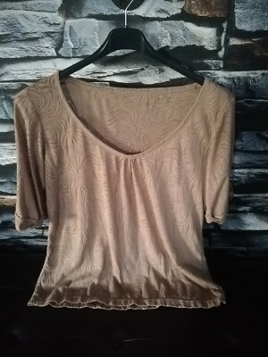 T-shirt GUESS LOVE Marron Avec Strass - Taille M (40) - Coton - Occasion Excellent état