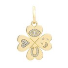 925 Sterling Silver Handmade Pave Diamond Good Luck Clover Pendant