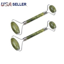 US 2PCS Face Body SPA Massage Roller Facial Massager Jade Stone Anti-aging