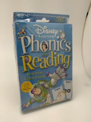 Disney Learning Phonics and Reading Game Cards 2005 Very Good Used