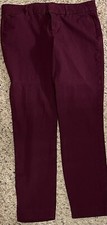 WOMENS OLD NAVY PIXIE ANKLE PANTS-SIZE 8-MAROON