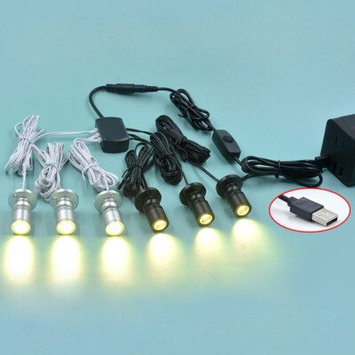 USB5V Downlight 1W Led Cabinet Mini SpotLight Display Counter Wine Cabinet 
