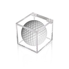 1 PC Golf Ball Display Case, UV Protected Cube, 1 PC, Clear