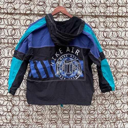 Vintage Nike color block zipper windbreaker jacket MEDIUM 10/12 - Picture 2 of 8