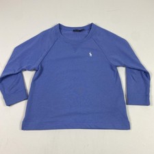 Polo Ralph Lauren Sweatshirt Youth Small Blue Crewneck Raglan Long Sleeve Pony