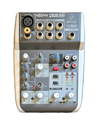 Behringer XENYX Q502USB USB Audio Mixer 5-Input Untested No Power Supply