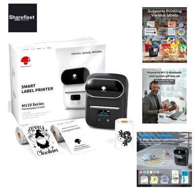 M110 Etikettendrucker,Bluetooth Etikettendrucker Selbstklebend mit 3 Etikette...