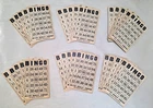 Vtg  Milton Bradley Bingo PLAYER CARDS ONLY 30 REPLACEMENT