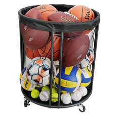 Ball Storage Bin for Garage, 52.3 U.S. Gals Ball Holder for Soccer,