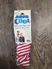 Patriotic Aqua Cool wiederverwendbarer Hals Body rot weiß blau StarBandana Komfort Kühlbox