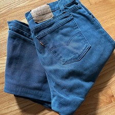 Levi’s 550 Jeans Men’s 36x34 Vintage Blue Denim Tapered Leg Orange Tab USA Made