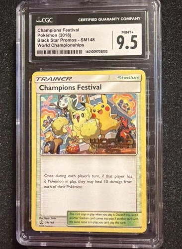 Pokémon Champions Festival Black Star Promo SM148 CGC 9.5 World Championships
