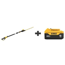 DEWALT 20V Cordless Pole Hedge Trimmer Kit - 22" Double-Sided Blade + 1 Battery